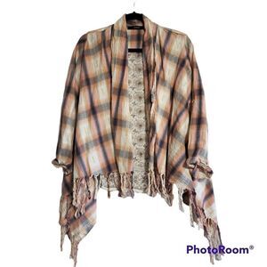 JRoberts mixed print open cardigan